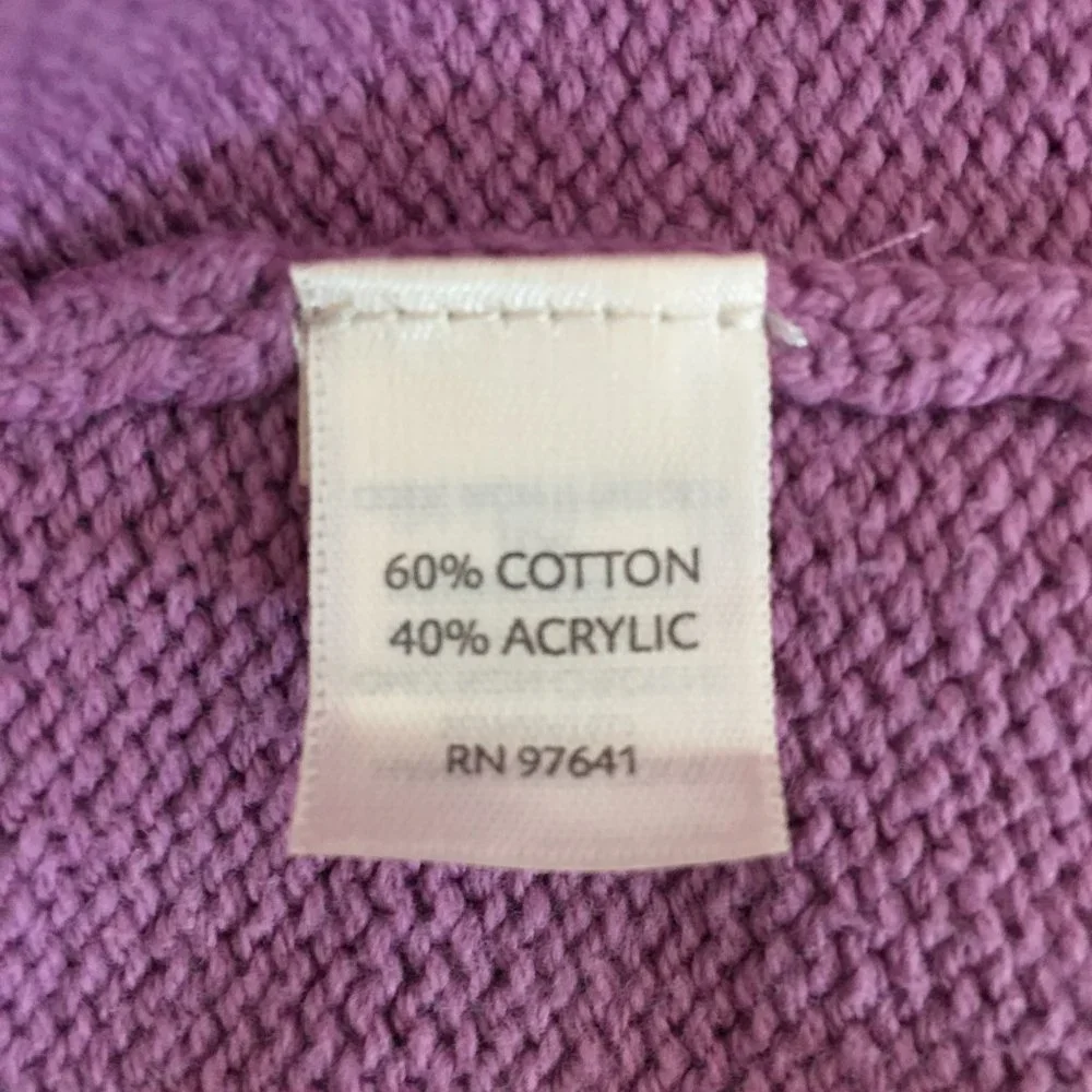 J Jill Cardigan Sweater Jacket Size XS Button-Up Orchid Lavender Pockets Collar - Picture 5 of 9